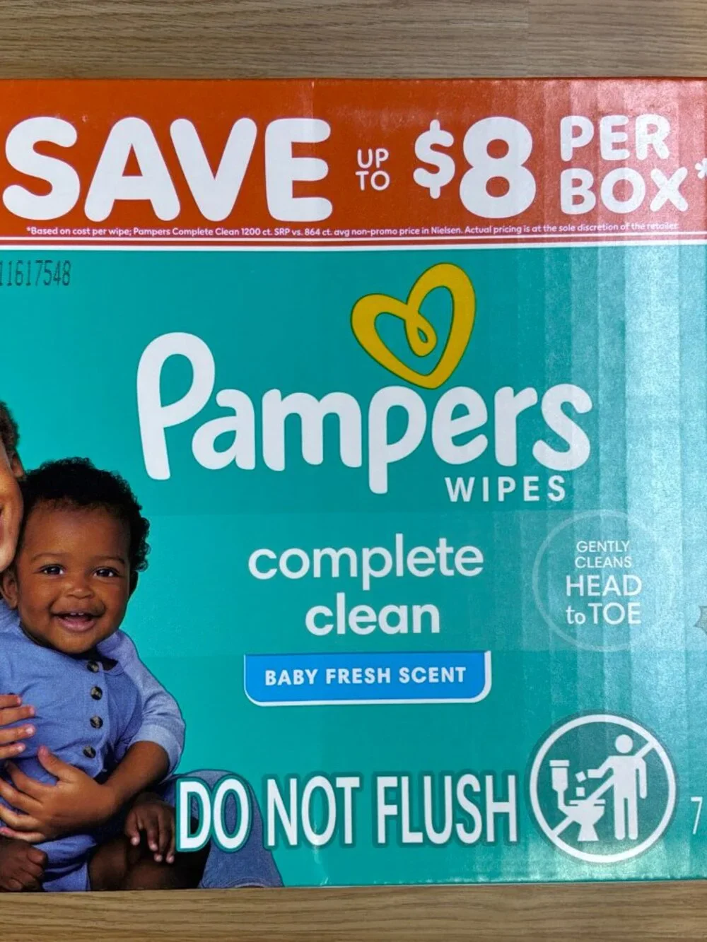 Pampers Complete Clean Baby Wipes 1200 Count Fresh Scent New Bulk Box